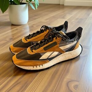 Reebok Classic Leather Legacy Splatter Paint Rich Ochre Shoes Mens 14 FY7460